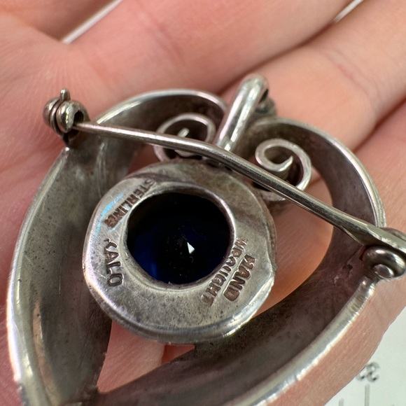 Stunning Authentic KALO Sterling silver signed pin brooch pendant necklace - Picture 2 of 16